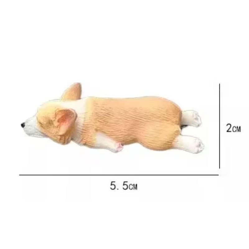 Creative Mini Sleeping Corgi Car Ornament Center Console Decoration Simulation Cute Resin Animal Doll Car Interior  Adorns