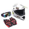 ABS Material Lightweight Motorcycle Helmet Set W/ Gloves And Goggles For Riding Racing Cars Motorcycles Electric Bikes Bicycles