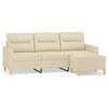 Vidaxl Sofa 3-Osobowa, Kremowa, 180 Cm, Tapicerowana Tkaniną