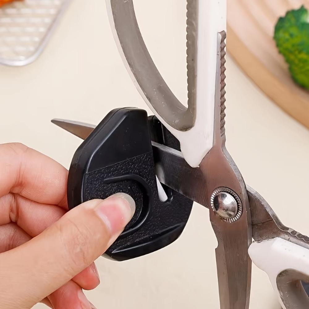 Přenosný keramický ořezávátko na nože, kompaktní mini ABS pryskyřice, černý, kuchyňský honovací kámen, nástroj pro snadnou údržbu čepele pro použití v domácí kuchyni