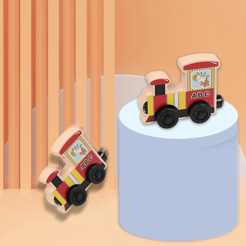 Montessori Educational Toy Train Set Wooden Magnetic Number Train Toys Early Cognition  Learning Teaching Sets For Toddlers