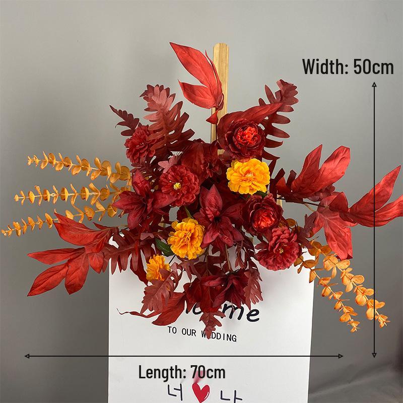 

Artificial Floral Art for Wedding Aisles and Stages: Decorative Row Flowers for Events and Hotels
