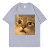 Surprised Cat Face Funny Meme Graphic T Shirts Unisex Unisex Casual Cotton Short Sleeve Tshirts Summer Fashion Oneck Loose Tshirt