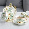 Bone China Coffee Cup and Saucer Set Ceramic Water Cup with Spoon Tea Set