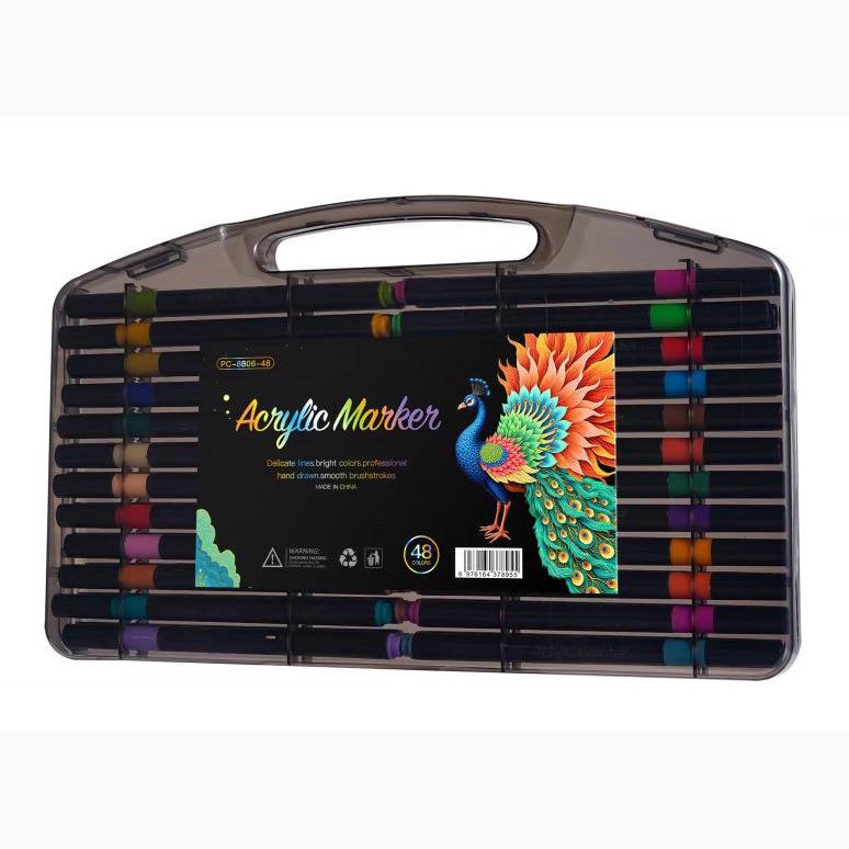 Akrylový fix s měkkým hrotem Black Box - Rychleschnoucí, Vrstvitelný, Nekrvácí, Ideální pro dětské DIY umění a graffiti malbu.