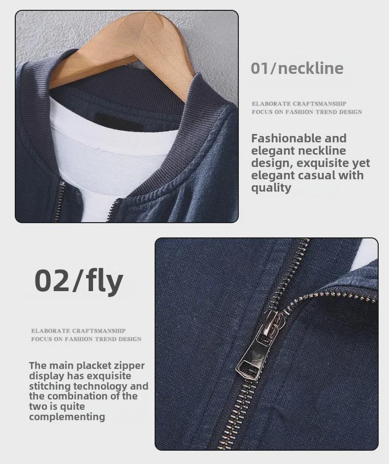 G150 Men's Retro Japanese Ramie Jacket - Autumn Casual Loose Fit