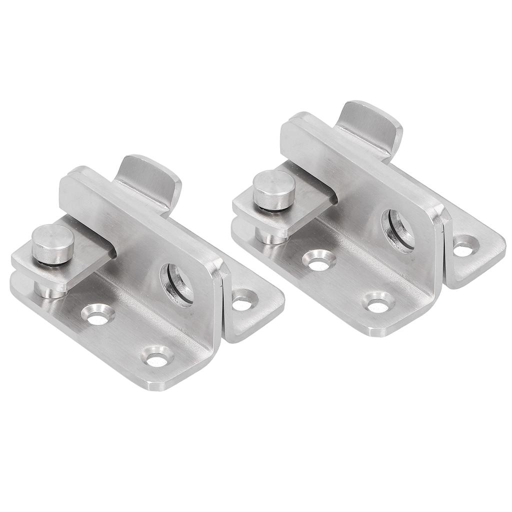 2 Sätze Manueller Türriegel Edelstahl Stanzfreier Riegelverschluss Garderobe Badezimmertür Zubehör
