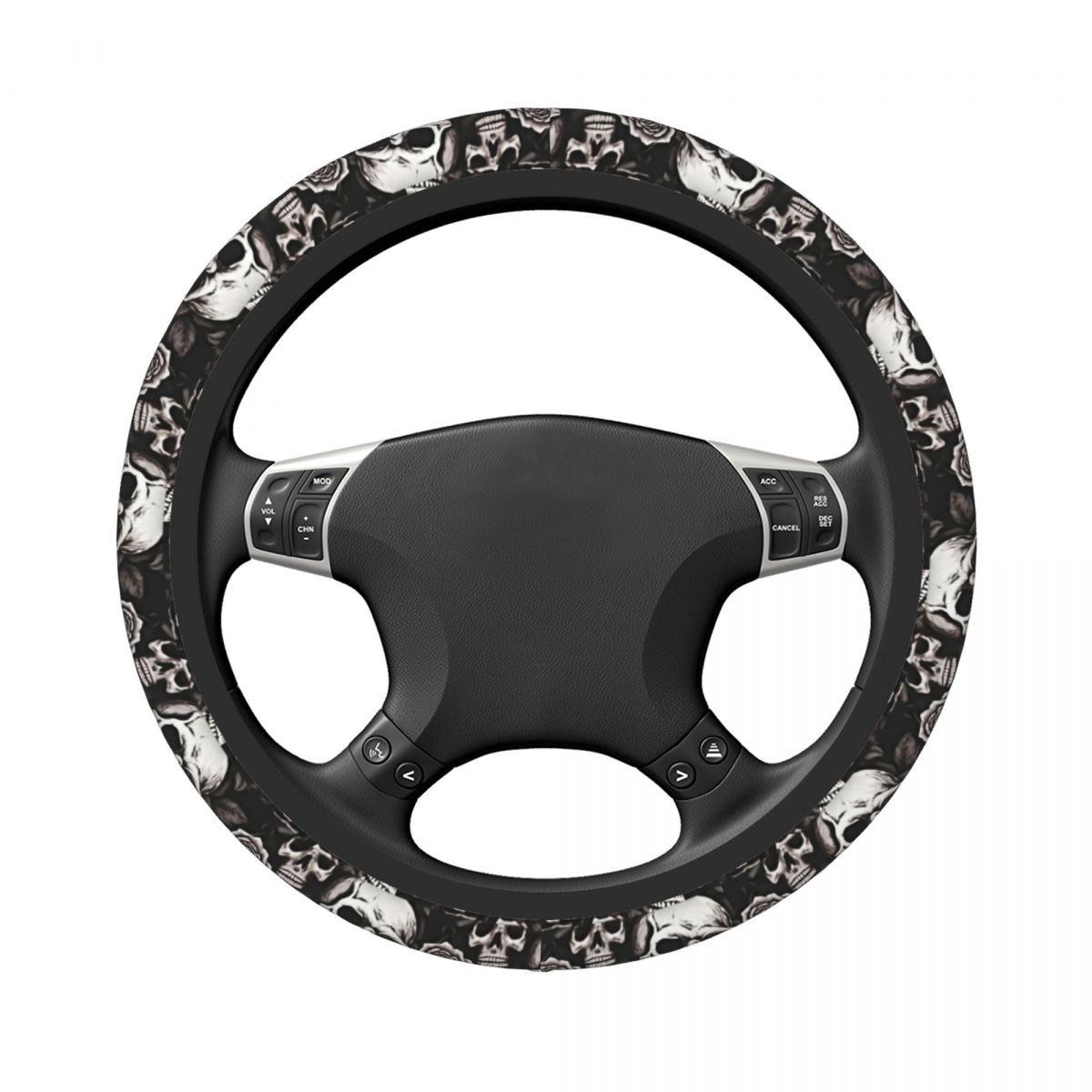 

NEW Car Steering Wheel Cover No inner circle Skull Design Universal Steering Wheel Protector Anti-Slip Automotive Accessories