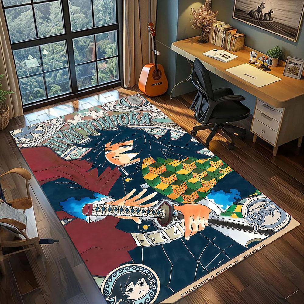 

Nezuko Kamado Demon Slayer Carpet for Living Room Bedroom Home Decor Cool Movie Mat Play Floor Mat 60x90cm