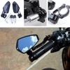 Neu 1 paar 7/8 Zoll 22mm Universal Motorrad Aluminium Rückansicht Schwarz Grip Bar End Side Spiegel