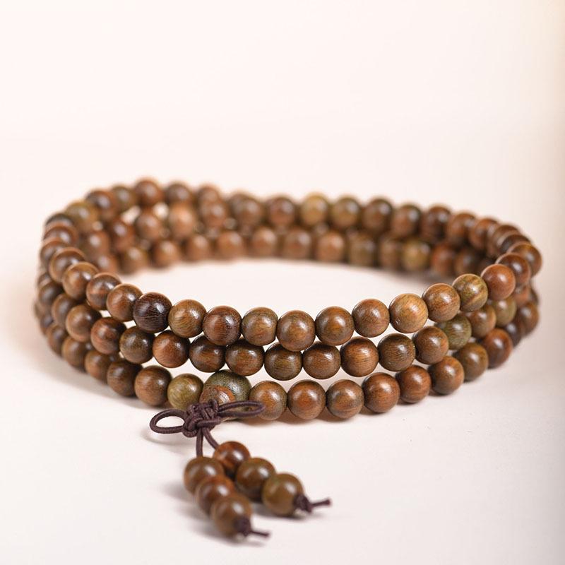 Argentina Agarwood & Green Sandalwood Unisex Prayer Beads Bracelet