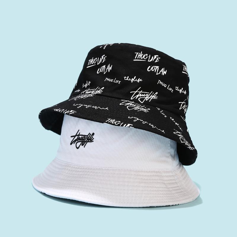 Trendy Double-Sided Embroidered Fisherman Hat for All Seasons - Unisex Casual Style