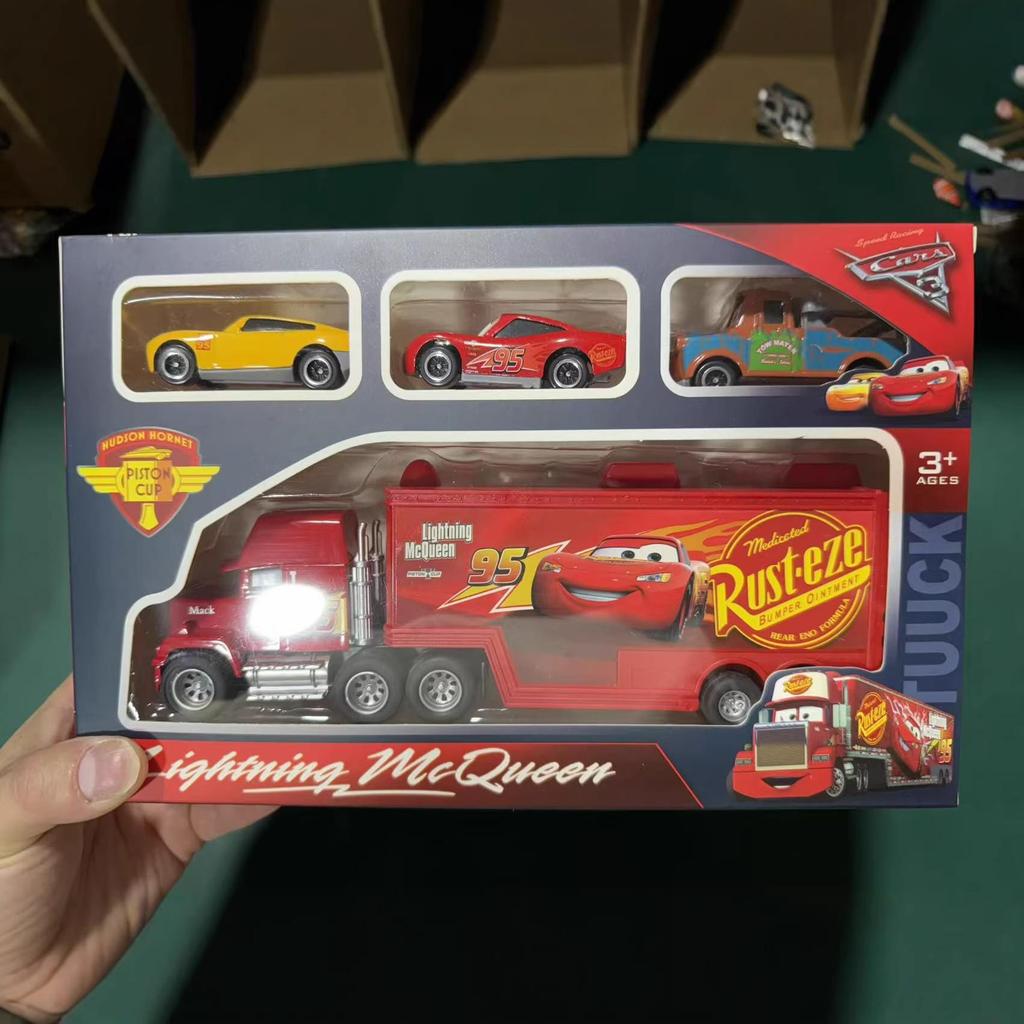 Cars 3 Lightning McQueen & Storm Alloy Toy Set - Black, Mater Edition, Kids' Gift