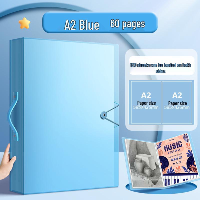 A3 Children's Art Portfolio: 8K Volume for Paintings, Certificates & Drawings