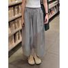 Grey Japanese-Style High-Waist Wide-Leg Casual Pants for Women - Autumn Harem Design