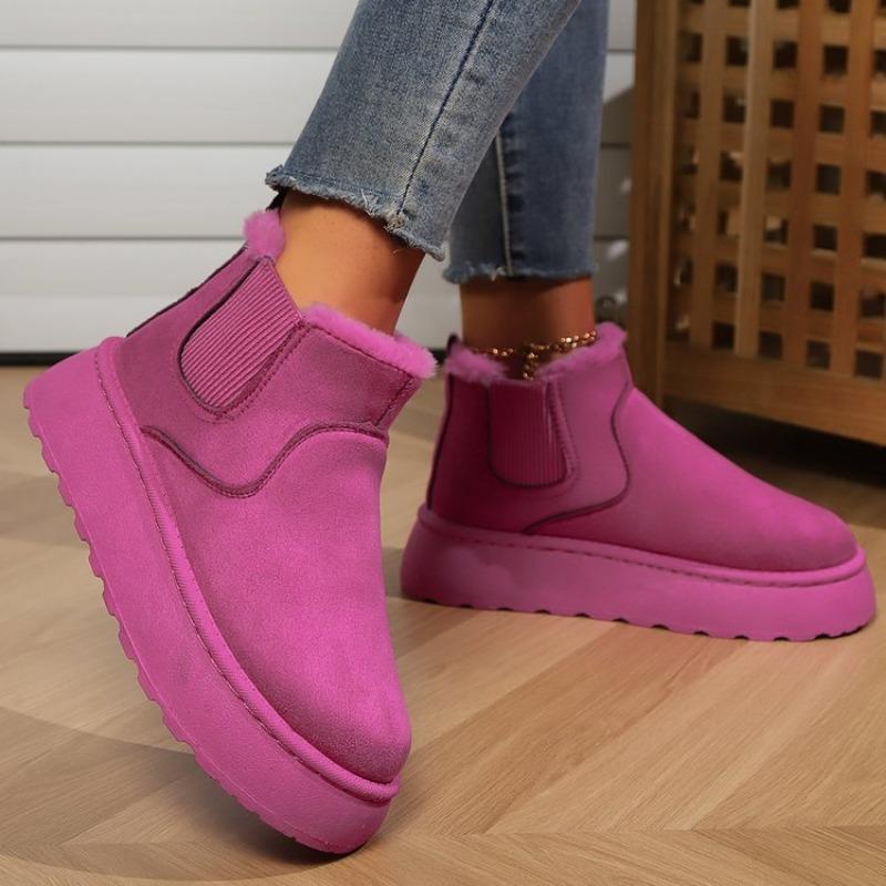 Classic Thickened Fluff Women's Snow Boots Comfortable Warm Ankle Boots Women Winter Ladies Shoes Chunky Botas Mujer Q220