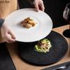Circular Ceramic Flat Plate Western Style Steak Plate Dining Plates Pasta Dish Sashimi Plates Dessert Bowl Fruit Dish Salad Bowl