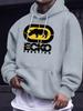 Felpa Grigio Chiaro ECKO FUNCTION con Stampa Lettere sul Petto e Logo Classico Rinoceronte, Felpa Pullover Larga Casual Sportiva Street Hip Hop