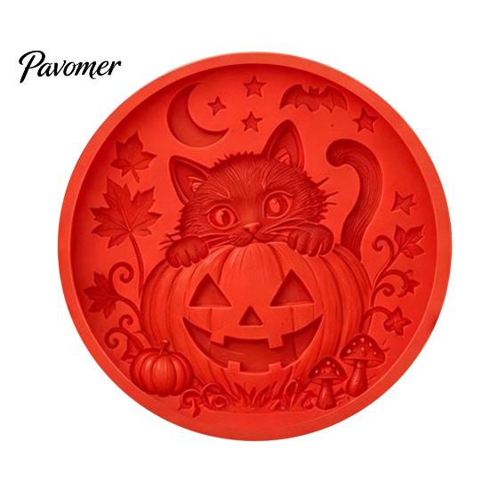 Flexible Silicone Casting Molds Stepping Stone Mold for Halloween DIY Garden Pathway, Reusable Concrete Cement, Sunflower Cat Pumpkin Art Decor Patio
