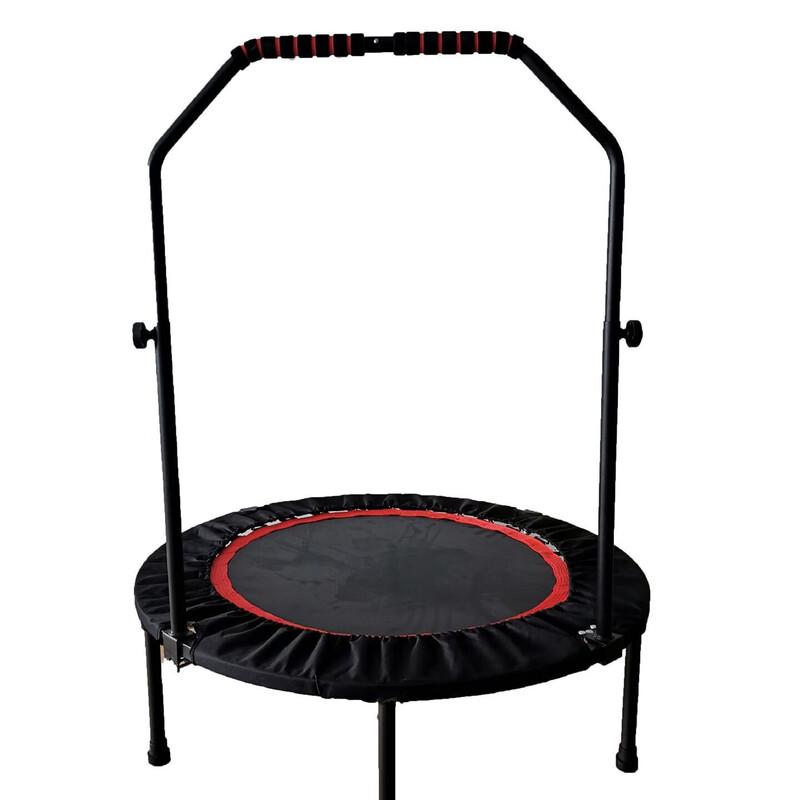 Foldable 40-inch Mini Trampoline with Handrails