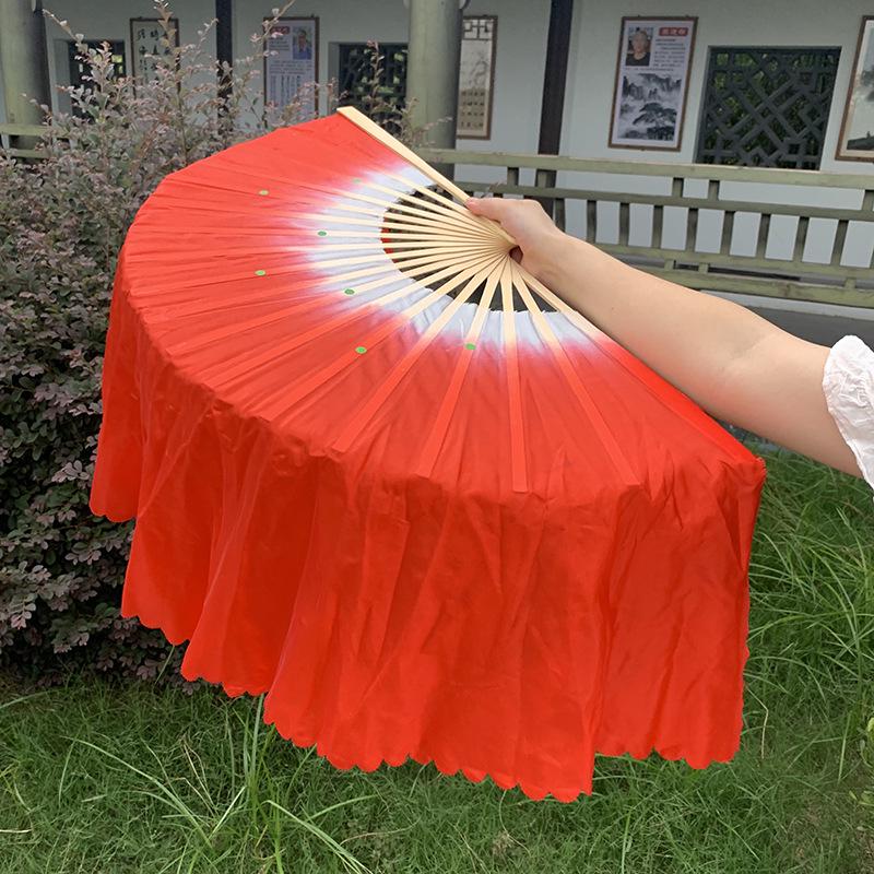 1-Foot Double-Sided Yangge Dance Fitness Fan Prop