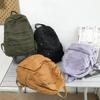Einfarbiger Canvas-Rucksack Mädchen Schultasche Große Kapazität Vintage-Rucksäcke für College-Studenten Lässiger Damen-Reiserucksack Lässiger Rucksack