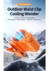 Portable USB Waist Fan with Digital Display - Large Capacity, Versatile, Mini Outdoor Neck-Hanging Design