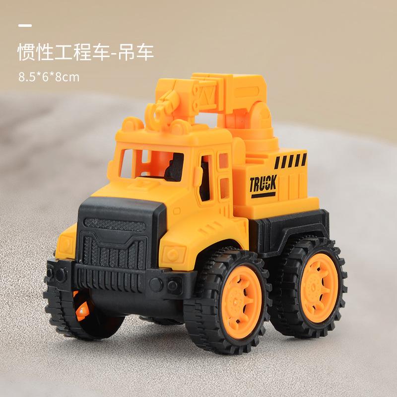 Desen animat Vehicul de construcție Mașină cu retracție Jucărie 4 Excavator Basculantă Formă Mașină Jucărie