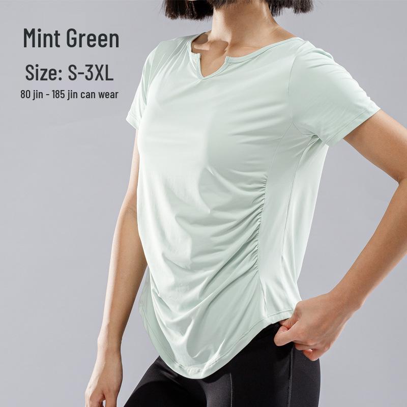 

Women s Short Sleeve Slimming Yoga & Fitness Quick-Dry Top 4XL (Recommended 93-102.5 kg)