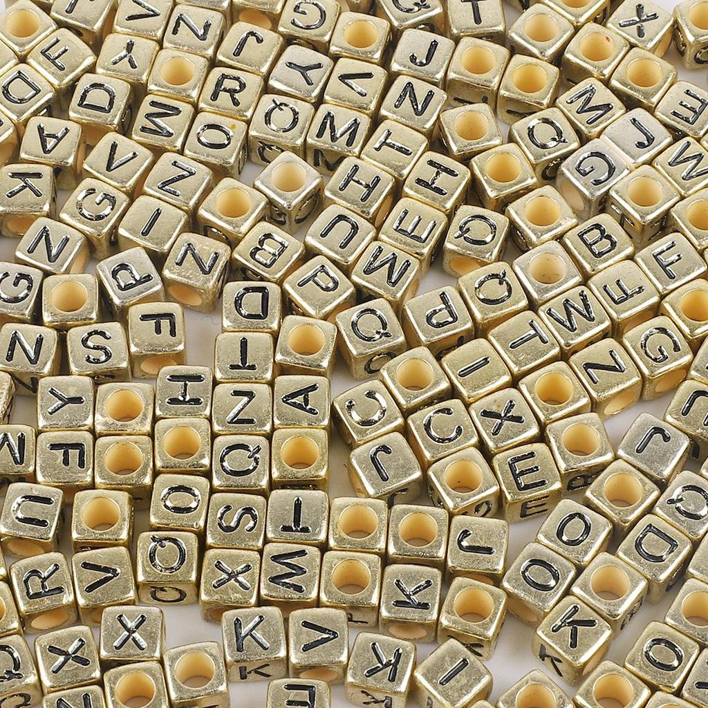 Colorful Acrylic Alphabet Beads for DIY Jewelry