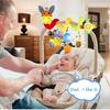 Cartoon Plush Bed Bell Crib Mobile Colorful Animal Spirals Activity Toy for Baby Sensory Visual Auditory Development