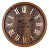 Creative Wood Grain Plastic Wall Clock, Multi-functional Living Room Decoration Quartz Clock, High-end and Elegant Wall Clock