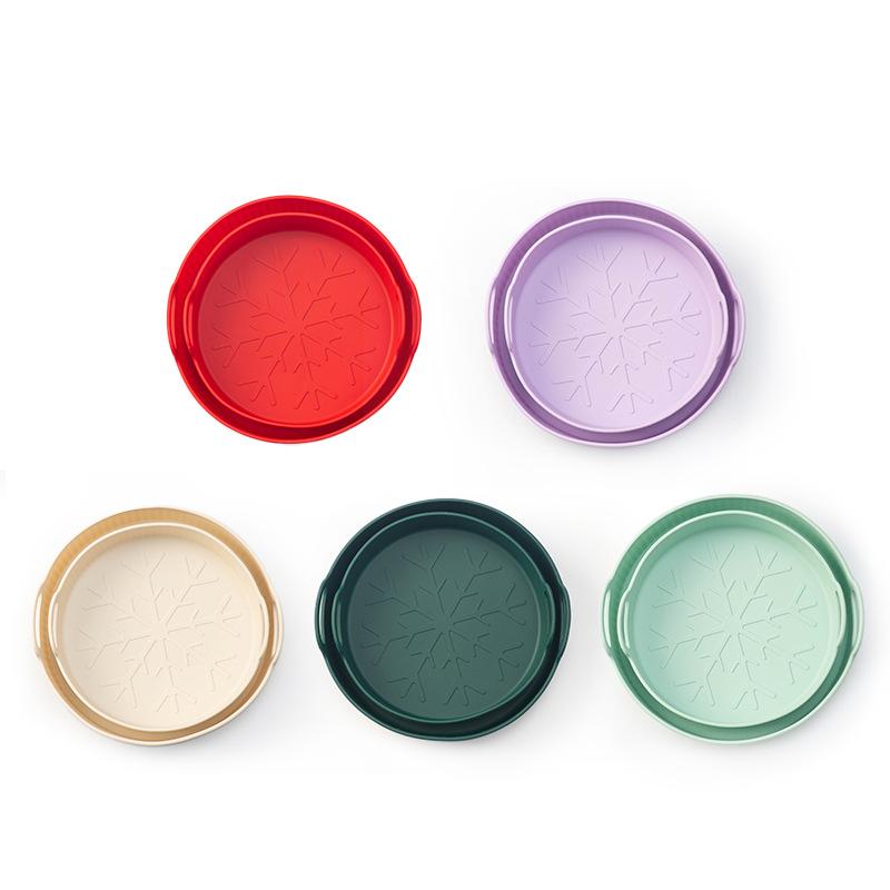 Fryer Mat Silicone Baking Tray Multi-functional Silicone Barbecue Mat Heat Resistant And Reusable S темно-зеленого