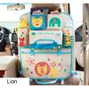 Cute Cartoon Lion Car Organizer Seat Back Storage Bag Hanging Stowing Tidying Baby Kids Travel Universal Auto Multi-pocket Bag