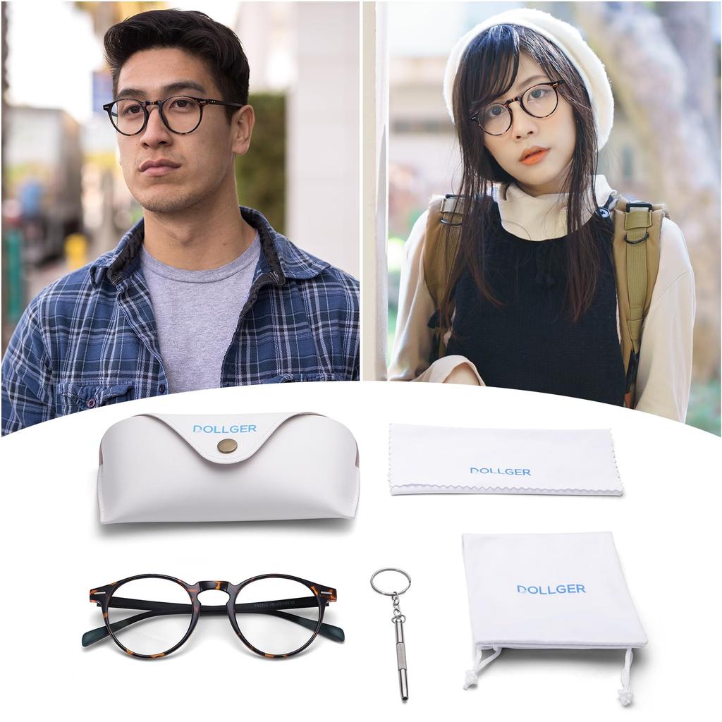 Dollger TR90 Blue Light Blocking Photochromic for Computer Round UV Leopard Print Glasses, Color-Changing, Use, Glasses, Protection, Unisex,