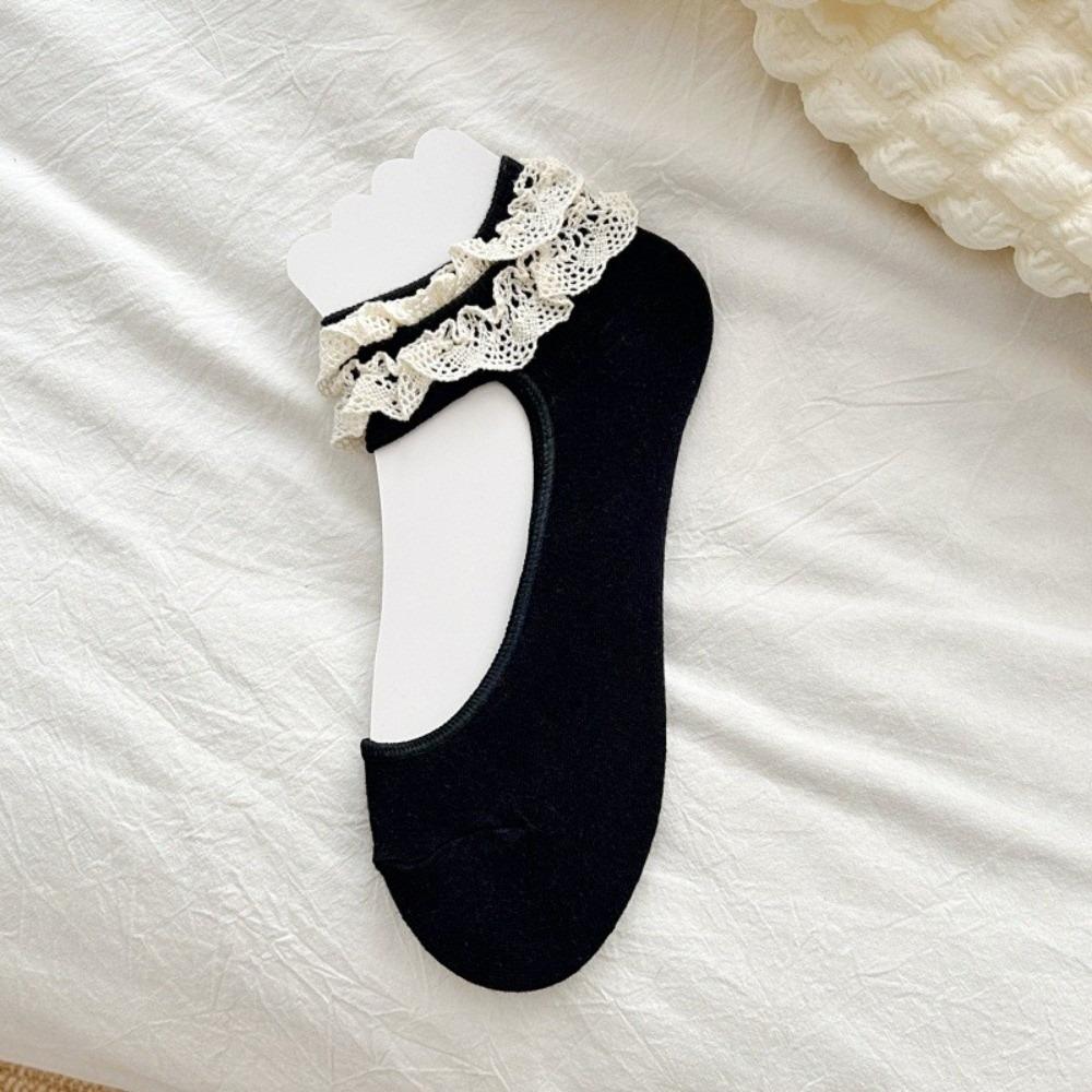 Solid Color Ballet Socks Soft Footwear Lace Socks Thin Thin Socks Summer Wear