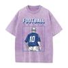 Football T-shirt Vintage Y2k Washed Oversized T Shirt Summer Short Sleeve Cotton Tees Tops Men Women Clothing
