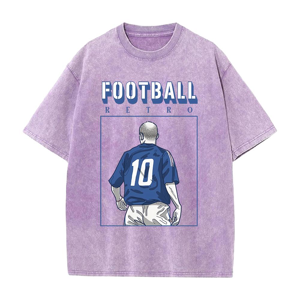 Football T-shirt Vintage Y2k Washed Oversized T Shirt Summer Short Sleeve Cotton Tees Tops Men Women Clothing