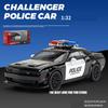 1:32 Dodge Hellcat Poloce Toy Car Die Cast Metel Cars Toy Pull Back Hellcat Model Cars with Sound and Light Hellc for Kids