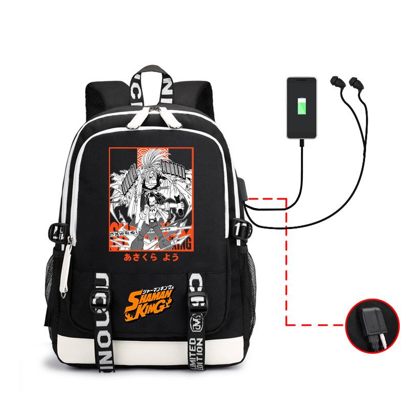 Trendy Backpack, Riman Psychic King Printed Large-Capacity Usb Backpack, Outdoor Men'S Student Bag.