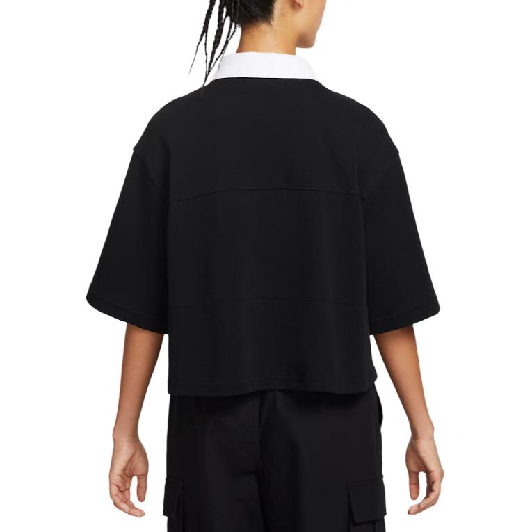 New Nike Sportswear Women's Oversized Short Sleeve Polo Top IB2154-010