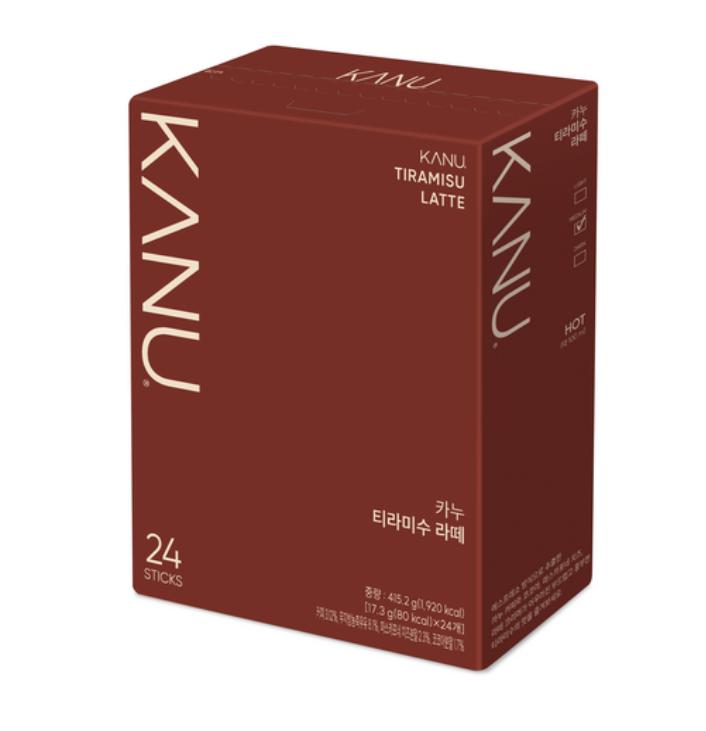 Kanu Tiramisu Latte Coffee Mix 24 Sticks – Korean Instant Coffee