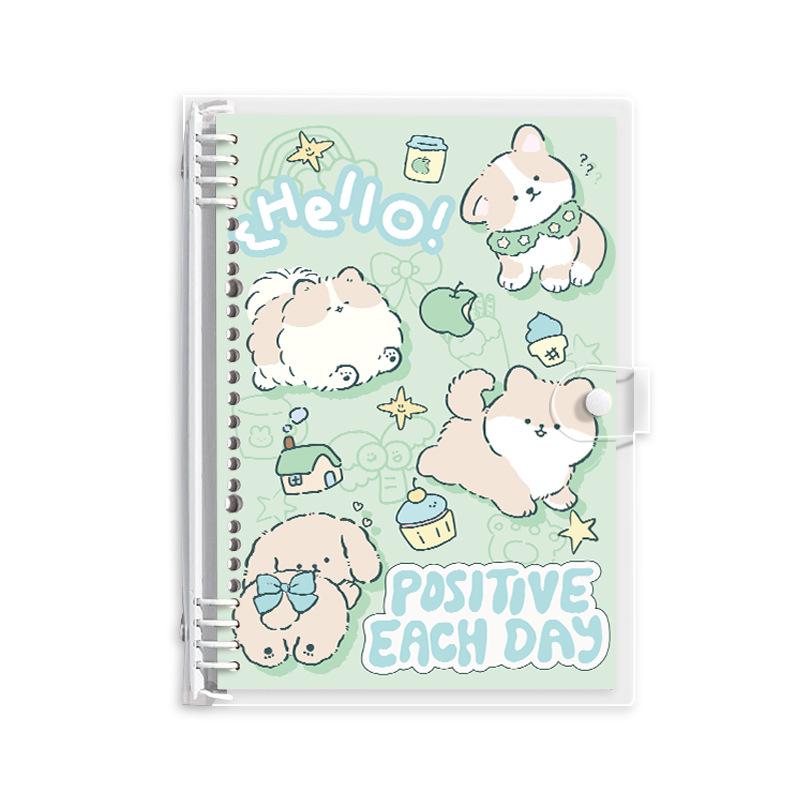 Weiches Süßes PVC-Leder Notizbuch mit losen Blättern, 16K, Hohe Haltbarkeit für Schüler