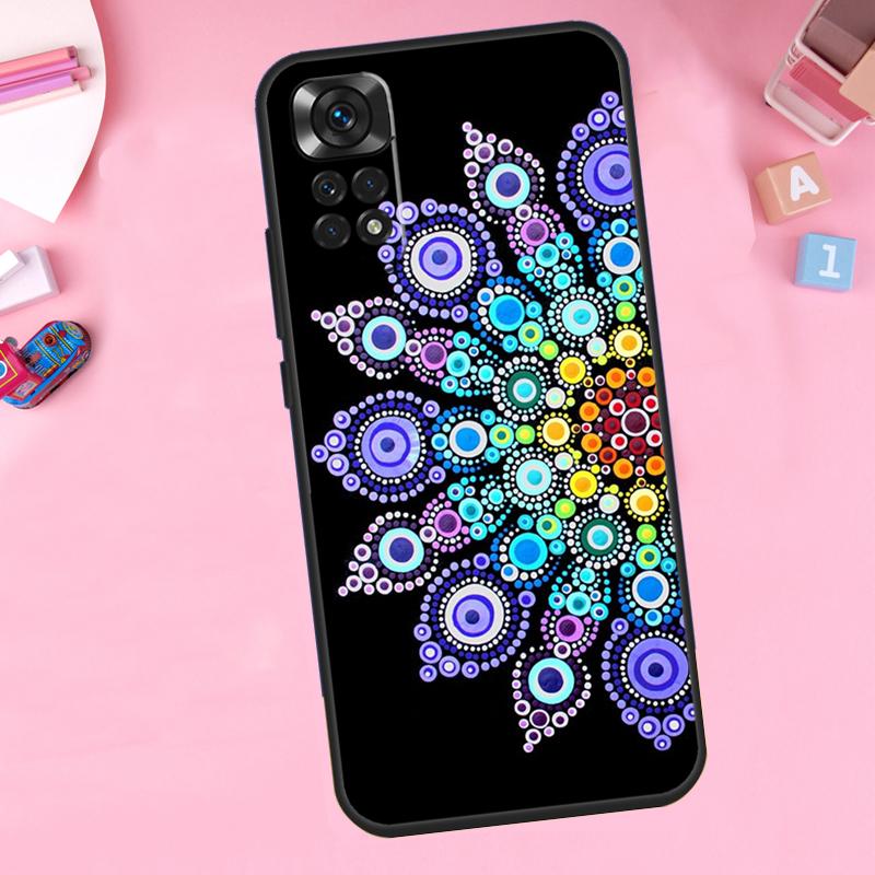 Elegant Mandala Floral Design Phone Case For Xiaomi Redmi Note 11 10 9 8 12 Pro Turbo 9S 10S 11S 12S 9A 9C 10C 12C Cover