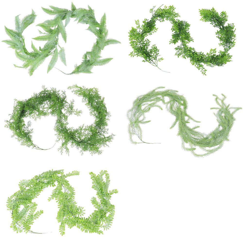 Extra Long Artificial Plant Vine Various Types Wall Hanging Ornament Simulation Fern Leaves Garland DIY Accessories Green