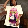 Demon Slayer Kanroji Mitsuri Anime Graphic T Shirt Women Unisex Streetwear Tee Summer Casual Oversize Short Sleeve Top Fashion