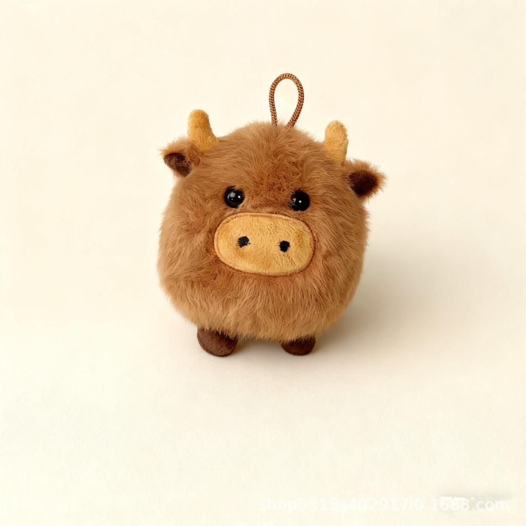 Highland Cow Plush - Realistic Scottish Highland Cattle Stuffed Animal Toy