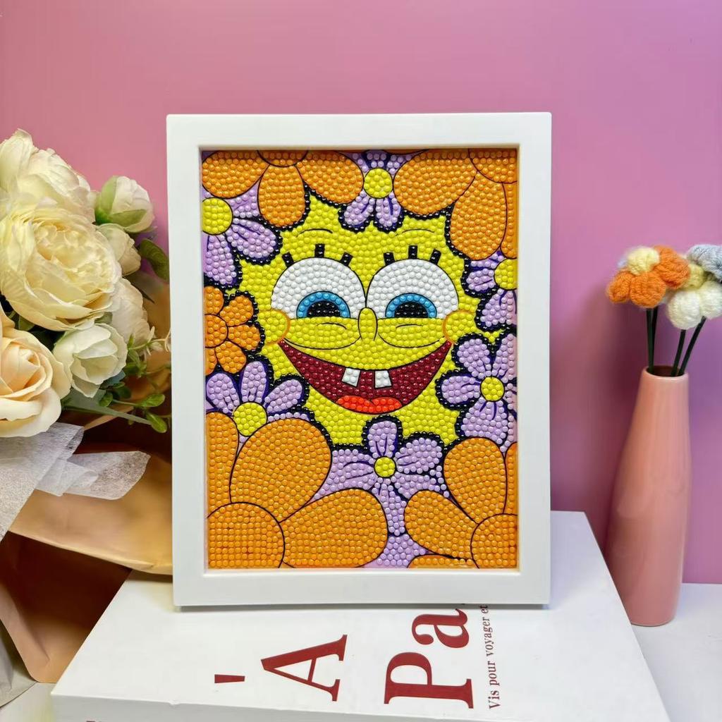 Children'S Diamond Painting Framed Handmade Diy Material Bag Sanrio Diamond Paste Painting Concentration Toy