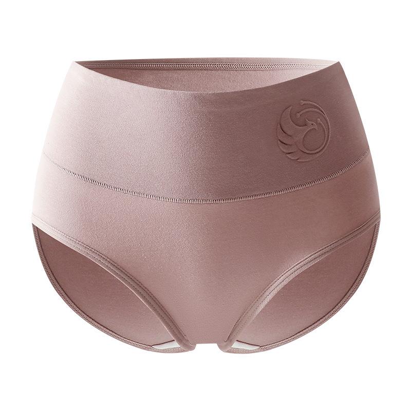 Underkläder i stor storlek för kvinnor Ren bomull Hög midja Åtsittande Triangelskurna utan sömmar Antibakteriella egenskaper Trosor