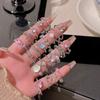 Stilvoller silberner Zirkonring für Damen – leichtes, luxuriöses, offenes Design, perfekt für den Zeigefinger